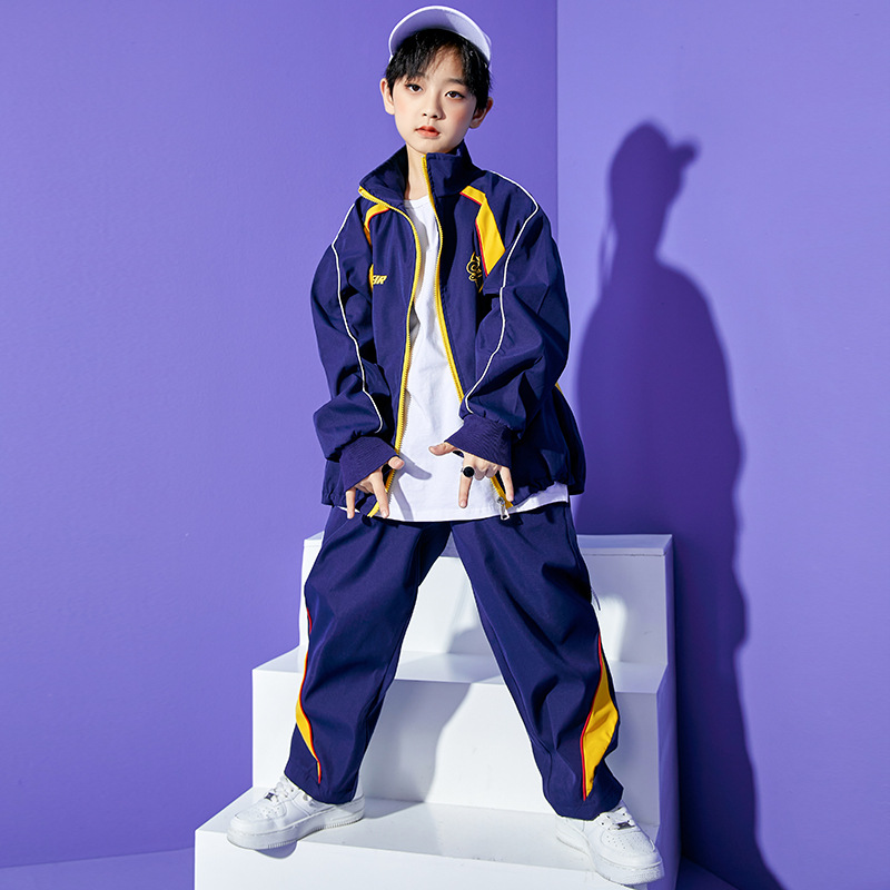 어린이 힙합 세트 봄 가을 겨울 느슨한 운동복 어린이 HIPHOP 의류 소년 소녀를위한 힙합 공연 세트