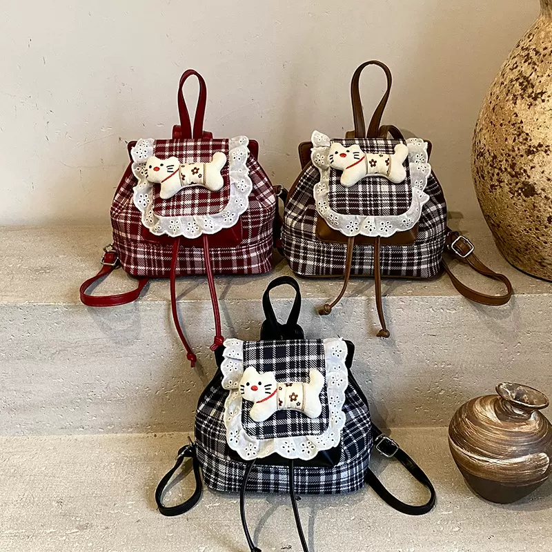 儿童女孩洋气可爱外出小背包2025新款公主迷你高颜值蕾丝双肩包