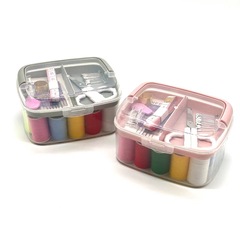 【工場直送】ポータブル家庭用裁縫箱20色糸裁縫キットセット裁縫道具卸売