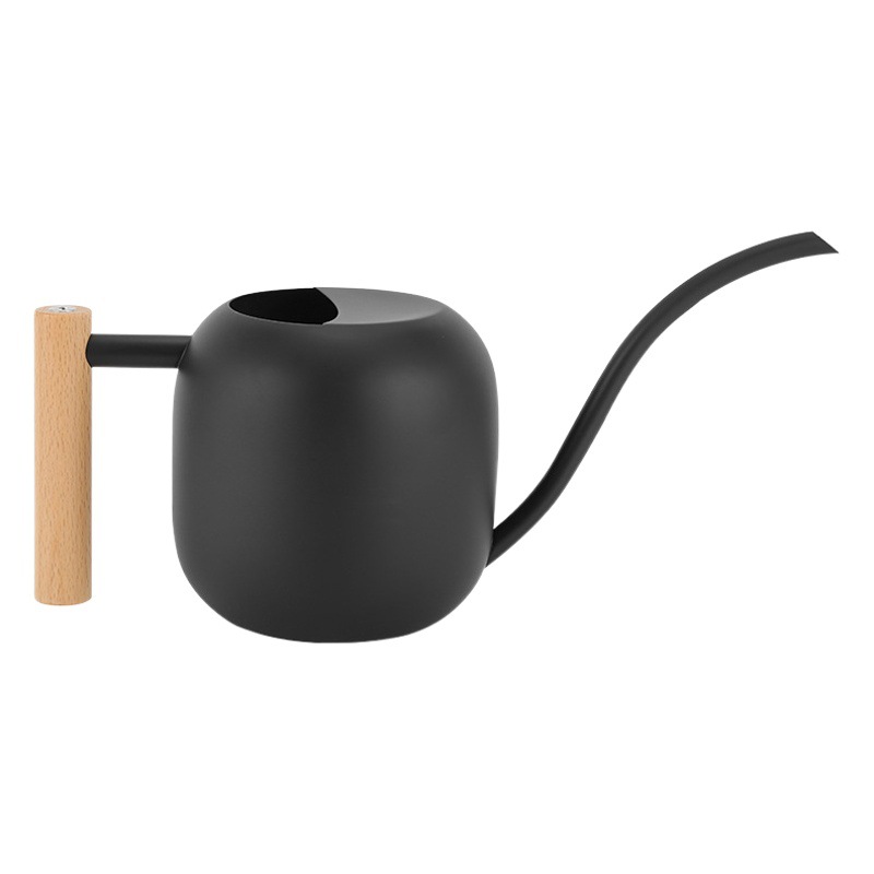 1.2L hervidor de agua de acero inoxidable boca larga Nuevo Hogar blanco y negro olla de riego de gran capacidad