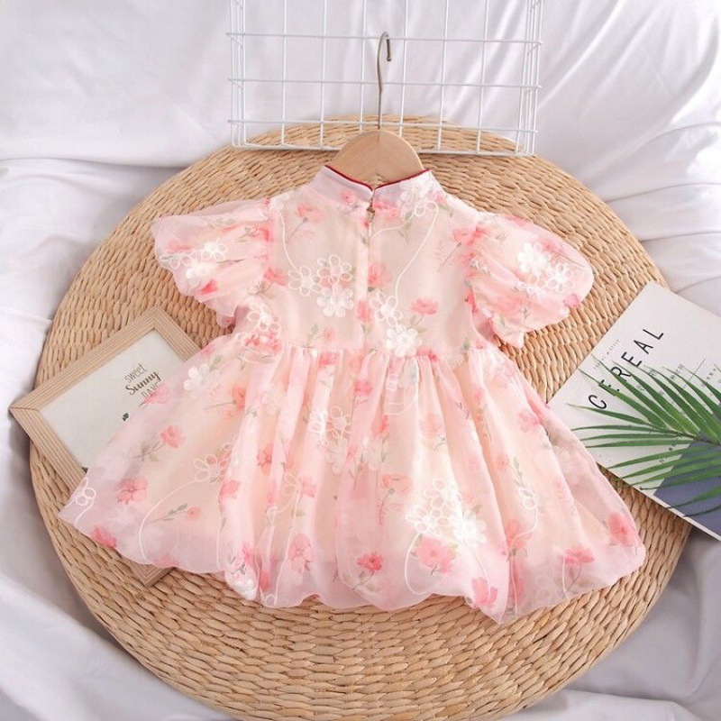 (2개) 옷  의 여름 얇은 여름 옷  의 백일 원피스 세트 귀여운 공주 가방 방귀 옷 등반 옷