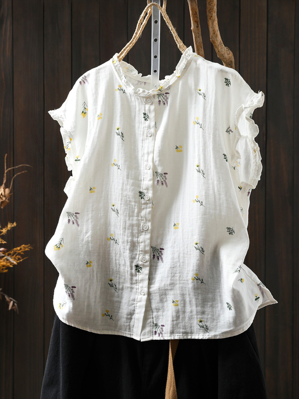 Beautiful Shirts for Important Occasions 2026 Summer New Women's Clothing Super Stylish Double-Layer Cotton Gauze Sleeveless Shirt
