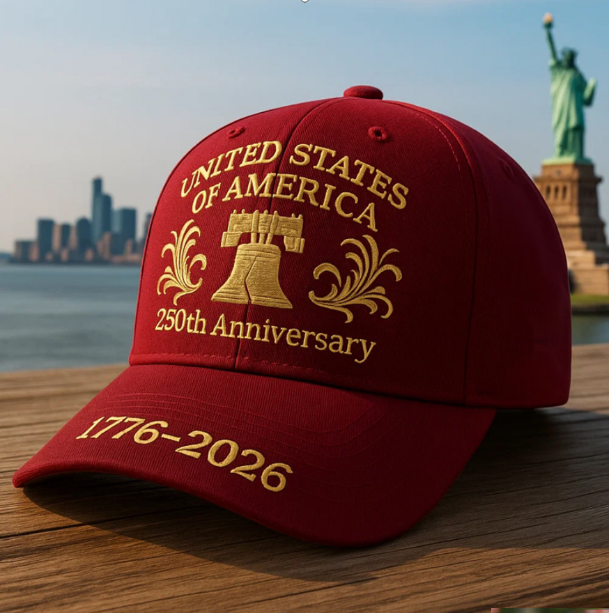 Nuevo sombrero de impresión transfronteriza para hombres hace viejos sombreros de béisbol retro Europeos y estadounidenses 250 años conmemorativo sombrero de lengua de lazo
