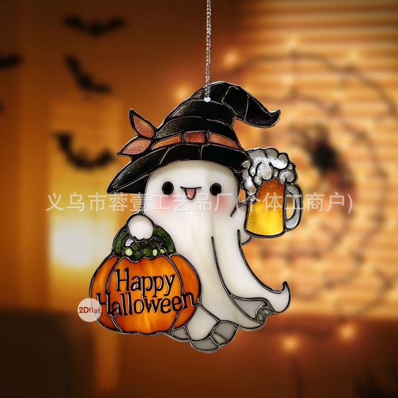 クロスボーダーかわいい小さなゴーストアクリルゴシックスタイルハロウィンお化け屋敷の装飾家の庭の装飾|undefined