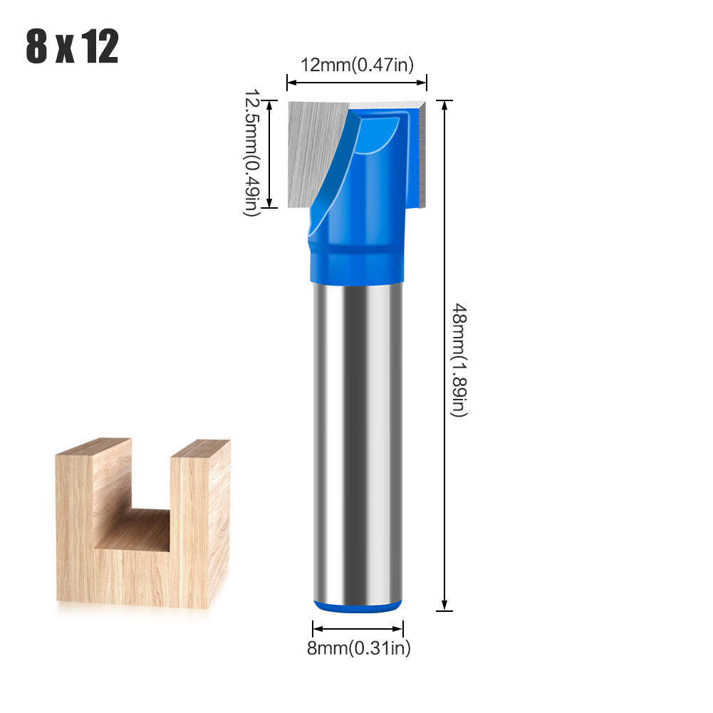 Mango de 8mm exportado a Rusia Amazon AliExpress máquina de grabado máquina de recorte cuchillo de limpieza de fondo plano 10-32mm azul