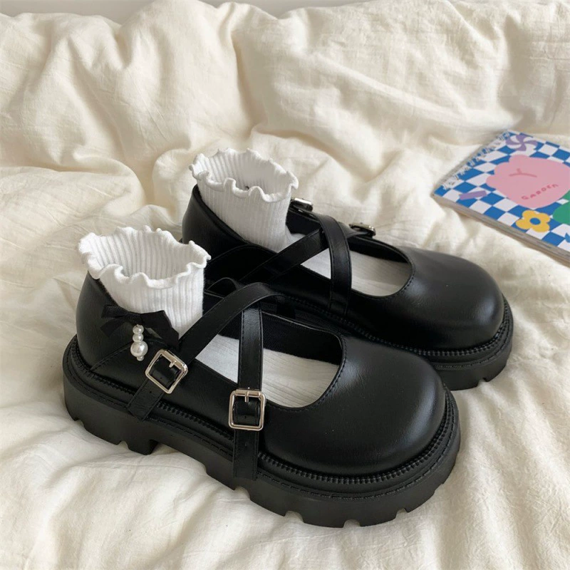 Толстоподошва Мэри Джейн маленькая кожаная обувь женский 2024 новый летний английский стиль японский jk jki jki jki jki jjki fild varken