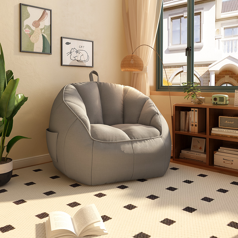 Sofá perezoso para acostarse y dormir una sola persona bolsa de frijol cojín perro humano balcón dormitorio tatami pequeño sofá tumblr