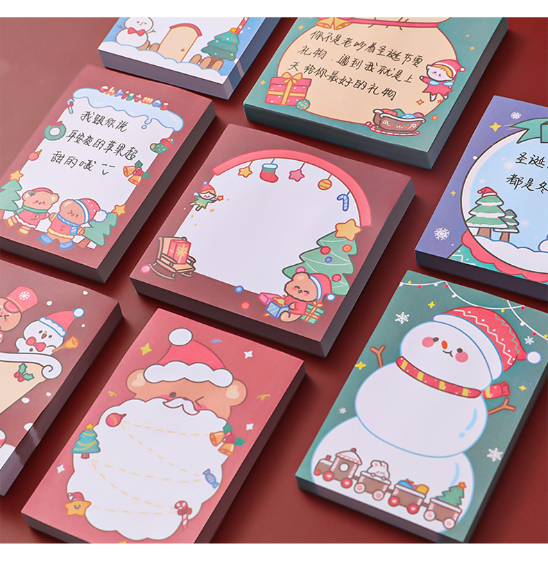 Student Message Note Cartoon Cute Christmas Sticky Note display picture 4