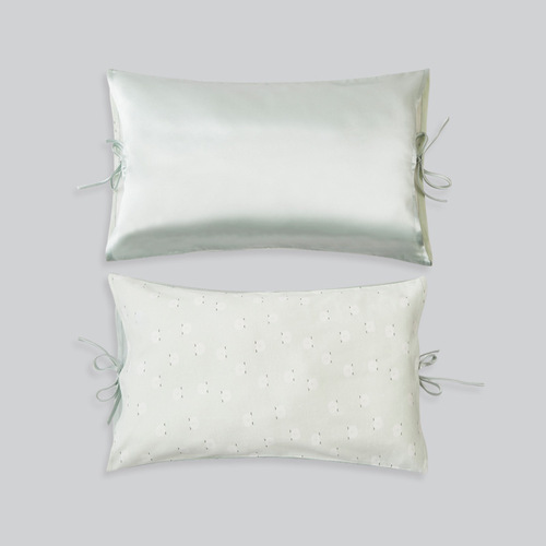 Silk mulberry silk knitted cotton double-sided children's pillowcase solid color single silk pillowcase silky smooth and skin-friendly