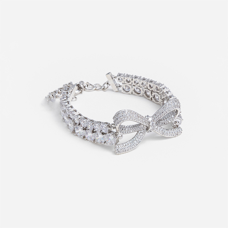 Europa y los Estados Unidos nuevos conjuntos de joyería de arco colgante de perlas pendientes de diamante accesorios de collar de joyería para mujeres