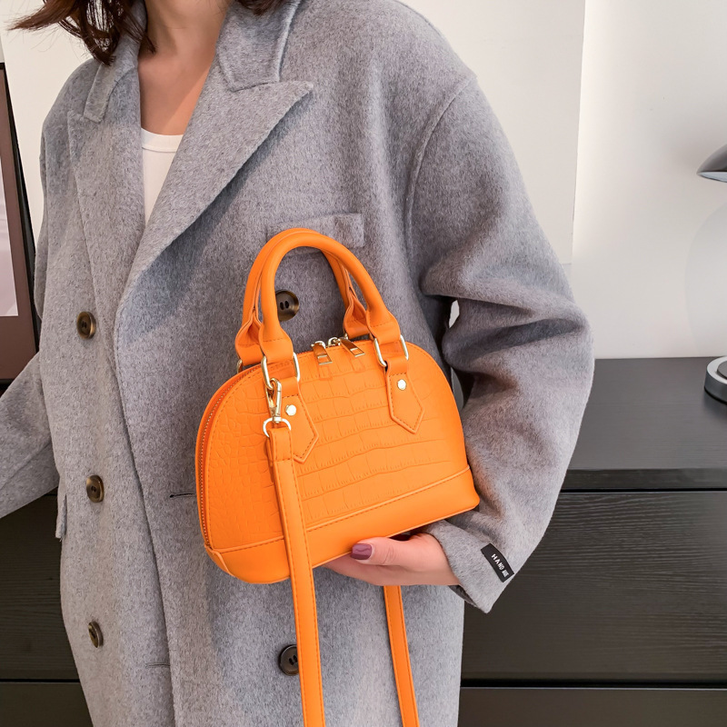 Stone Pattern Retro Portable Shell Bag 2023 New Winter Foreign Style Personality Messenger women's bag trendy shoulder bag_voghion.com