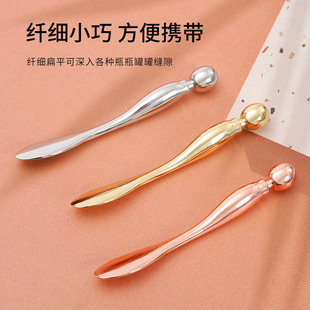 Source manufacturers zinc alloy large massage eye cream cream metal spoon massager balls dual-purpose digging spoon double head