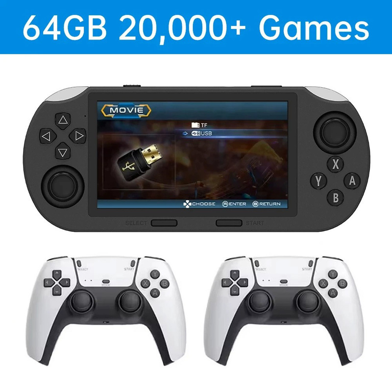 新品SF3000掌上游戏机高清横屏4.5寸街机复古GBA街机双摇杆掌机|undefined