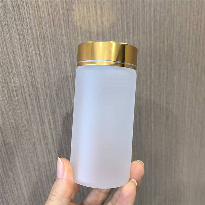 150ml玻璃瓶磨砂90粒胶囊瓶透明虫草制品药瓶保健品瓶