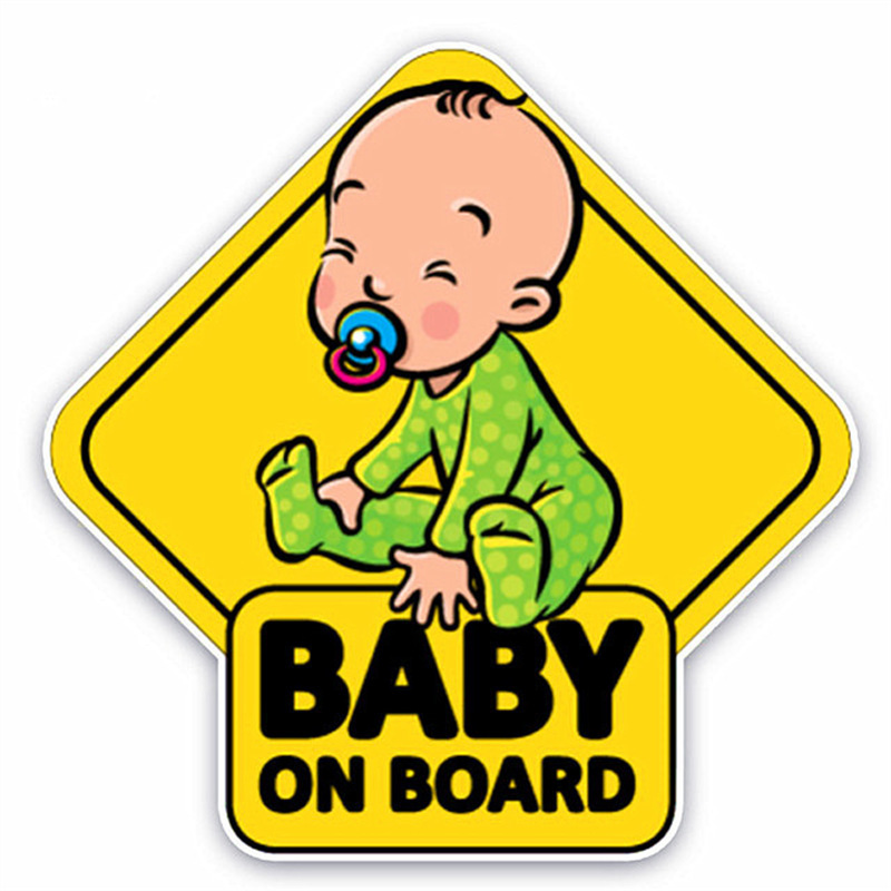 クロスボーダーボディベビー飲料ミルクステッカーカラフルなBABY ON BOARDカーステッカー反射警告英語スローガン|undefined