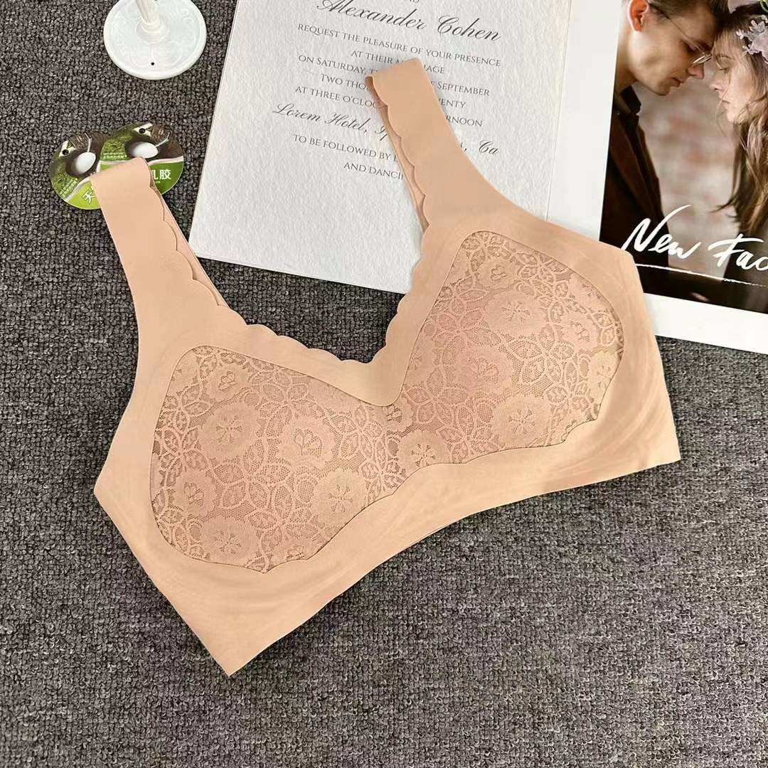 Nuevo algodón de látex sin marcas de alta calidad, chaleco de mujer sin anillo de acero, bra de yoga, ropa interior deportiva, mujer al por mayor
