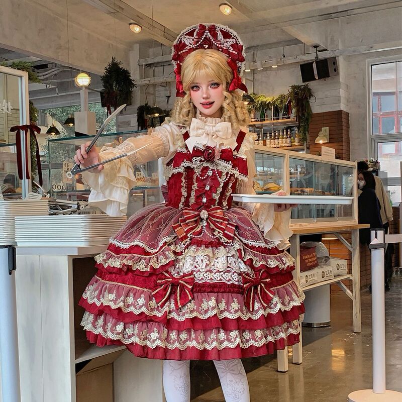 Lolita洋装doll感jsk吊带连衣裙夏季|undefined