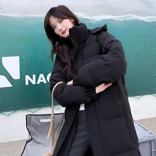 中戏2024新款羽绒服男女超长款过膝白鸭绒加厚蓄热里布情侣冬