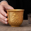 鎏金茶杯茶盞金油滴建盞主人杯功夫茶具陶瓷家用全手工大號杯子
