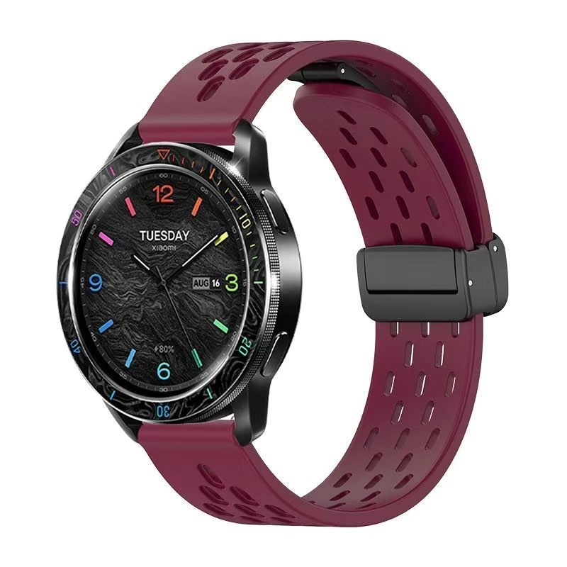 适用小米watchS3手表磁吸折叠扣表带S2color透气s1Pro硅胶46/42mm|undefined