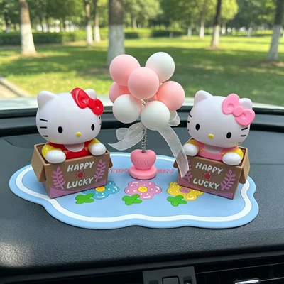 Car interior ornaments new creative cute solar car car center console shaking head decoration animation