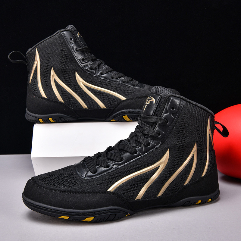 Zapatos de boxeo transfronterizos, zapatos de entrenamiento de lucha libre, zapatos de lucha libre, zapatos de boxeo al por mayor.