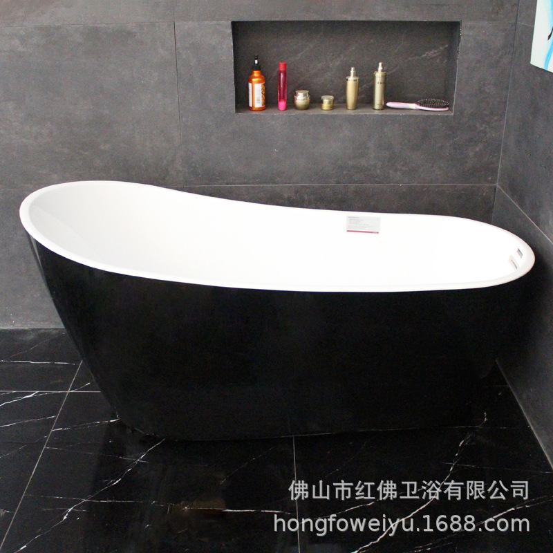 Venta independiente de una bañera de borde delgado acrílico doméstico adulto bañera VIP 1.4567 metros bañera de Guangdong