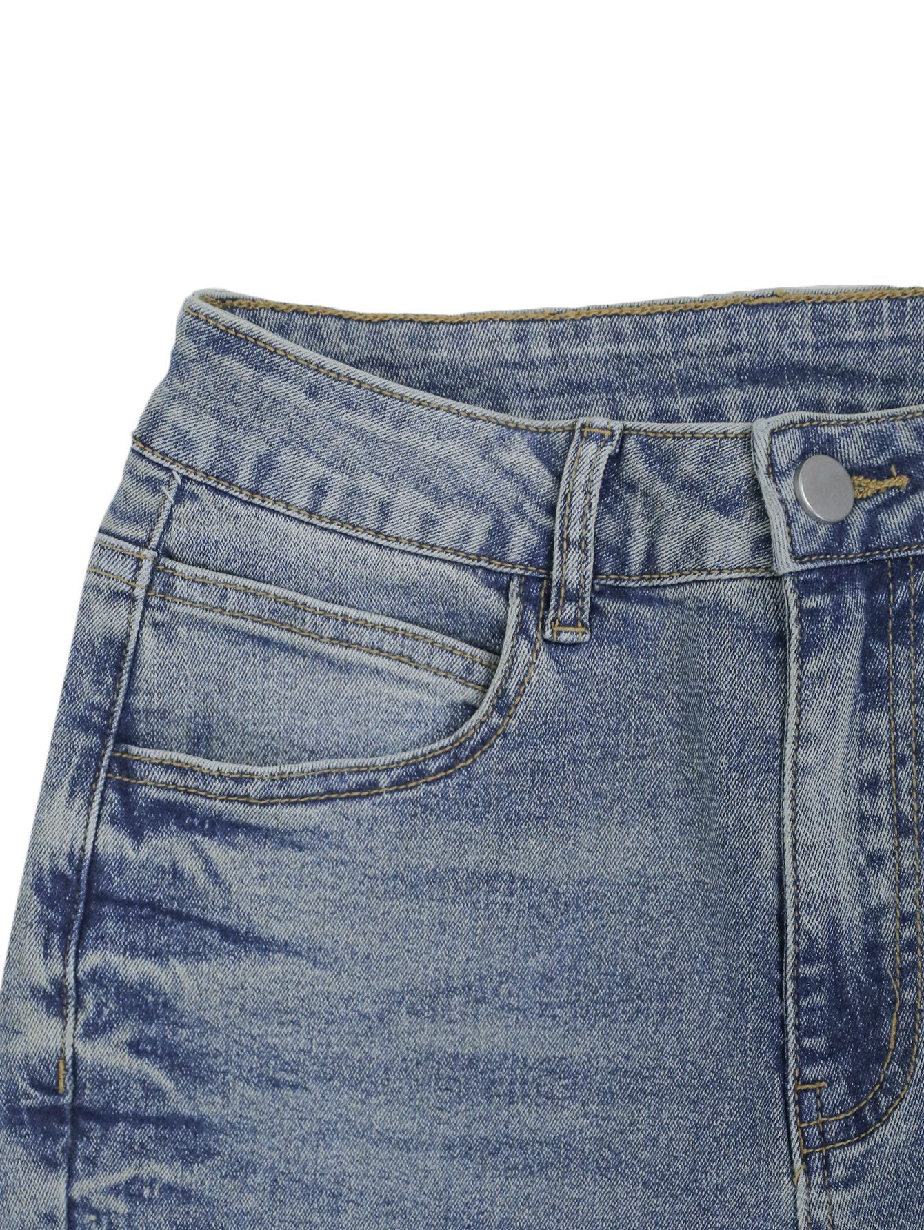 Women's Clothing High Waisted Flared Jeans, Street Style, Stretchy Slim Fit, With Pockets, Slightly Flared._ecoleips.com