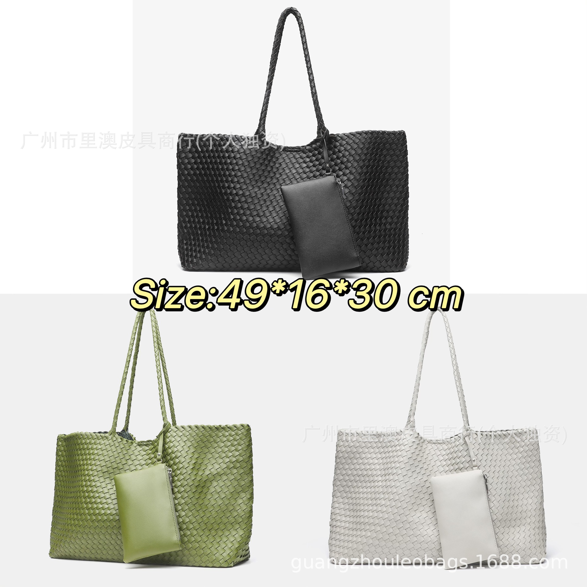 跨境热销2025新款大容量购物袋手工编织包手提单肩包托特包TOTE