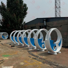 网红景区公园健身单车  广场活动不锈钢骑行发光无动力竞速自行车