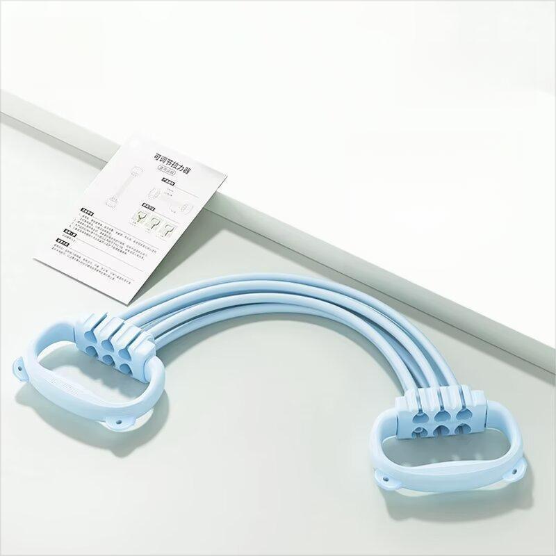 New adjustable resistance band with handle for shoulder and back exercises, suitable for women's home yoga, figure-eight tensioner for back training, useful for fitness