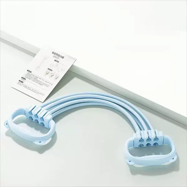 New adjustable resistance band with handle for shoulder and back exercises, suitable for women's home yoga, figure-eight tensioner for back training, useful for fitness