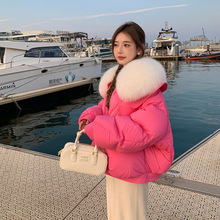 “冬日暖宝宝”白鹅绒羽绒服女狐狸毛皮草外套2024年冬季新款