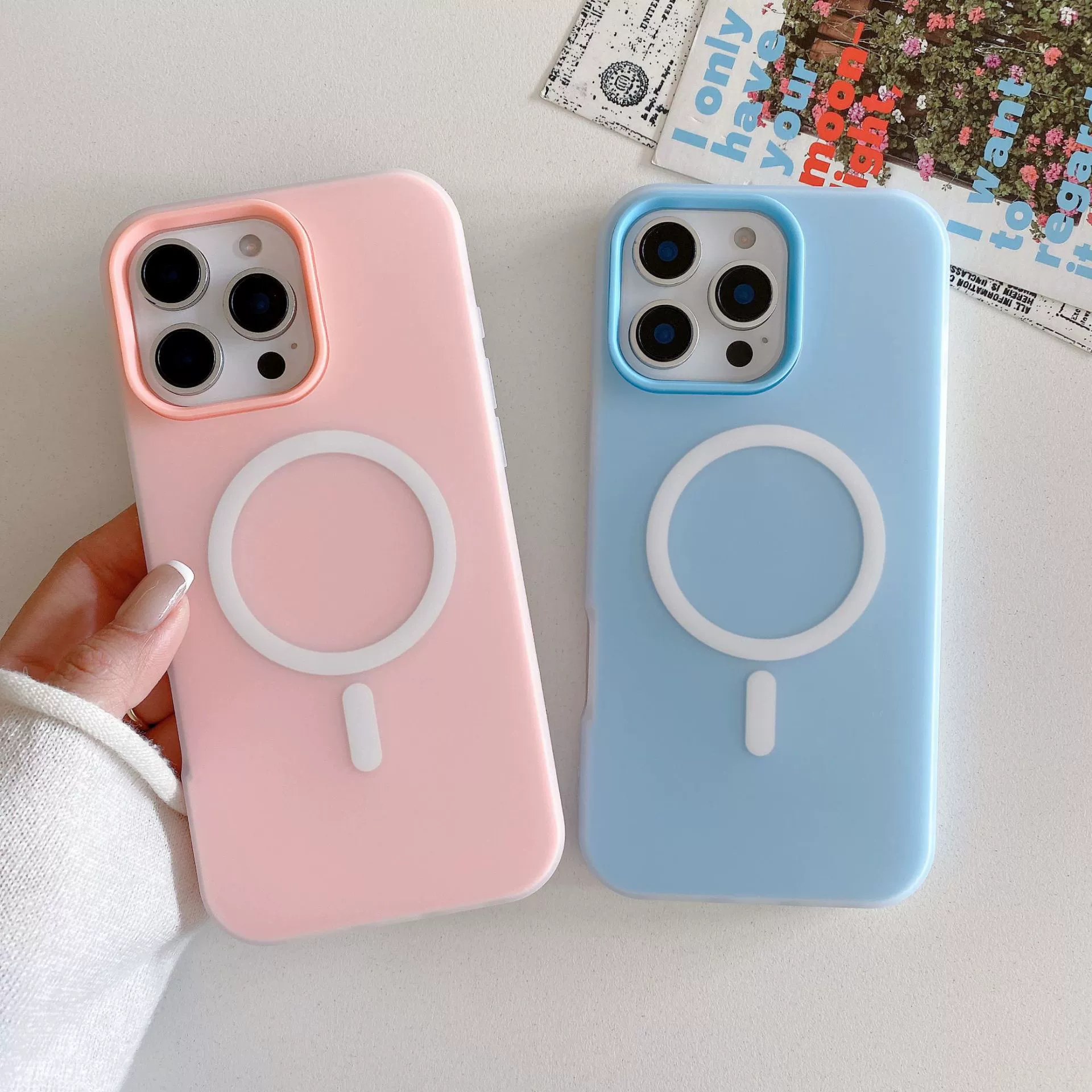 Силиконовый чехол Apple iPhone 16 и 15 серии — MagSafe «jelly», мягкая тактильная поверхность, цвета