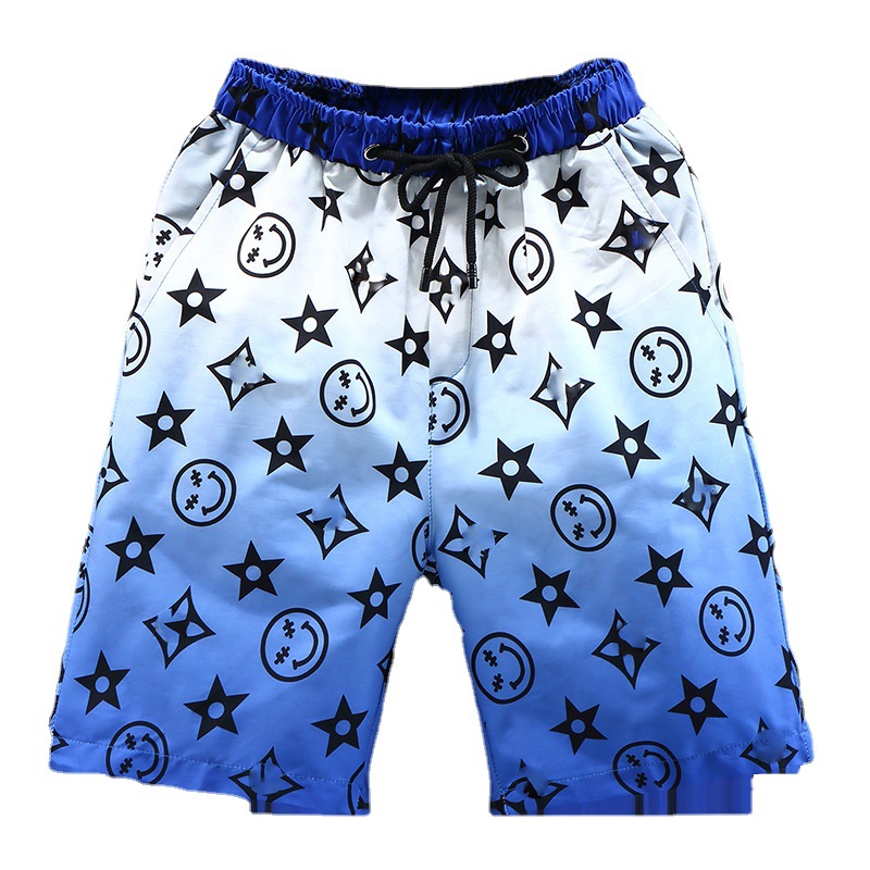 Fashion brand ice silk quick Summer trend thin net red shorts Quick drying beach pants for men_voghion.com