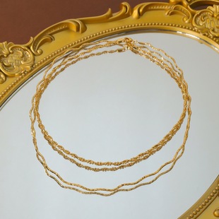 Light luxury fashion jewelry necklace ring plating metal collar wholesale