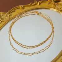 Легкий роскошный модный ювелирный ожерелье круглый гальванический металлический ошейник оптом
