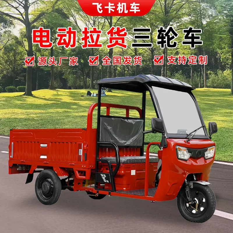 带棚电动三轮车家用拉货爬坡货车载重王棚货运外贸出口型爬坡王