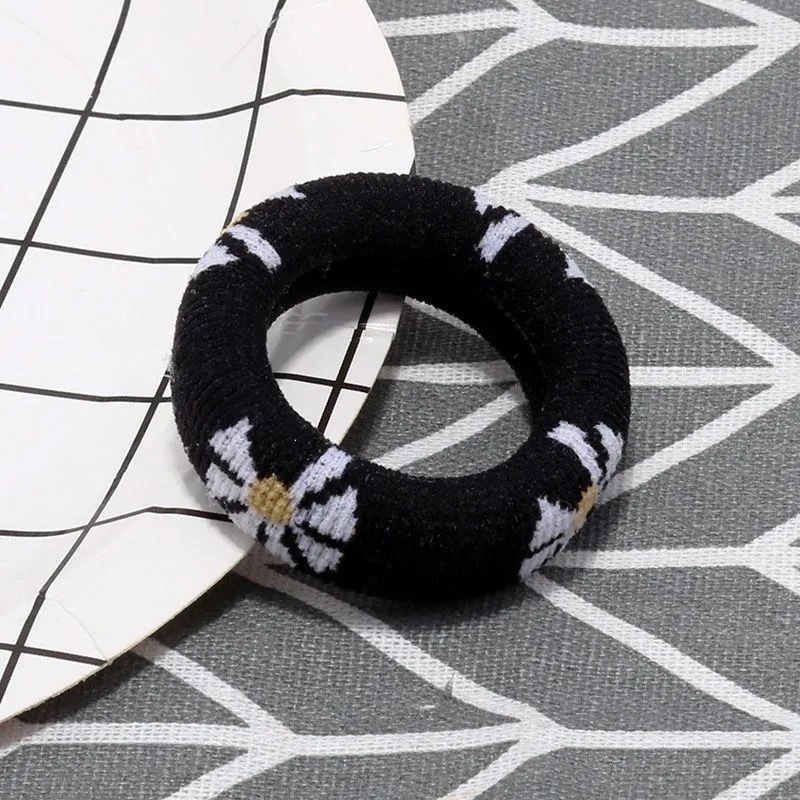 Moda nueva versión coreana de alta elasticidad sin costuras toallas anillo bola cabeza simple anillo de cabello cuerda de cabeza gruesa cuerda de cabeza grande