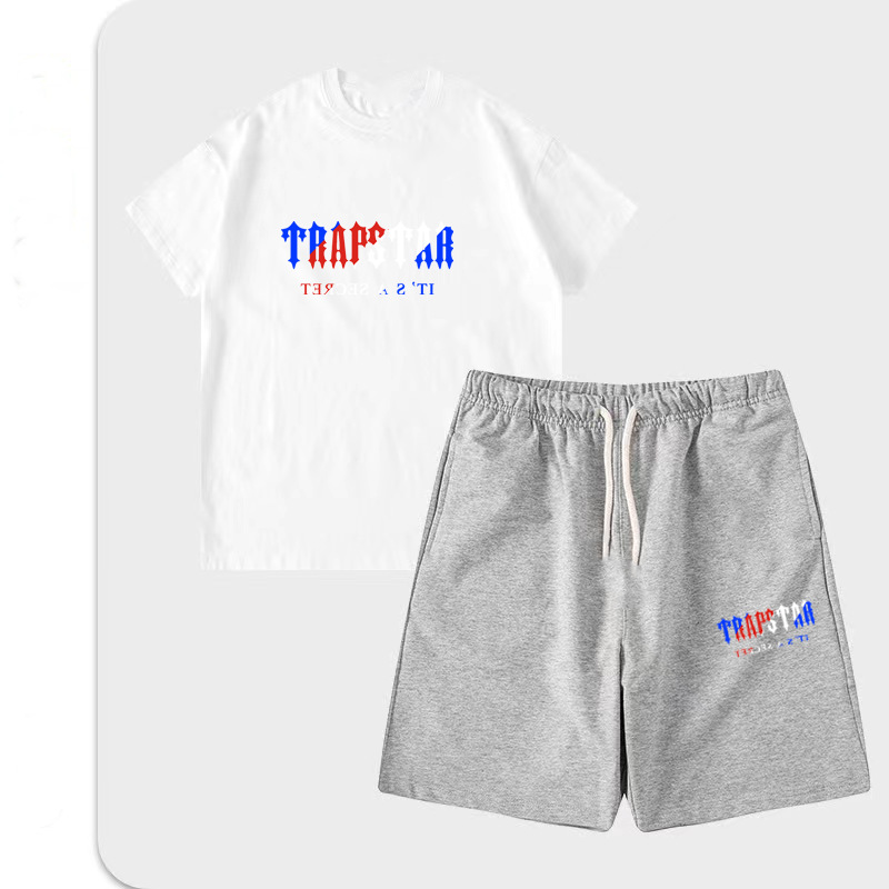 Conjunto de Verano 2025, Camiseta de Manga Corta y Pantalones Cortos, Estilo Casual, Versátil, Deportivo, Cuello Redondo, Delgada, Unisex, Dos Piezas