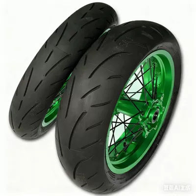 K16 Off-Road Motorcycle Semi-Hot-Melt – Motorcycle wheel hub - front-110-rear-150-sliding-tire-assembly-green