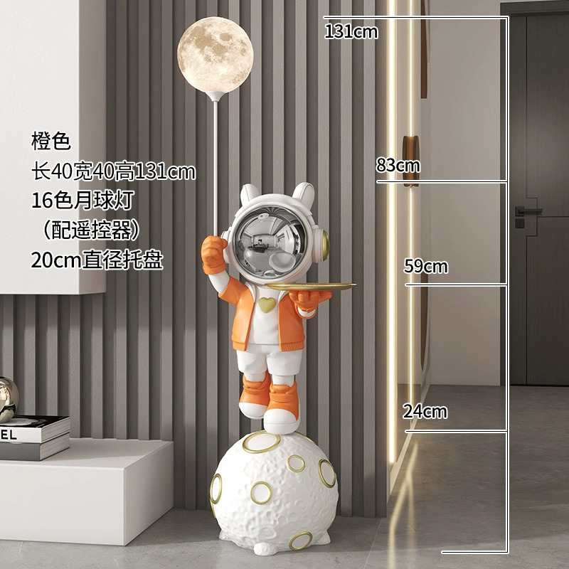 Orange neon astronaut, bluetooth