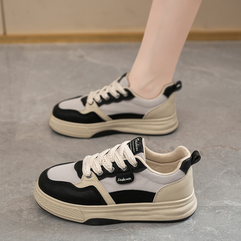 2025 zapatos de verano para mujer nuevos zapatos de lona transpirables para mujer, versión coreana de todo fósforo, plataforma deportiva y casual, zapatillas bajas, zapatos de moda image 8