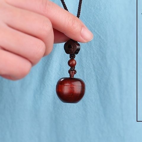 Collar de colgante de sándalo verde retro se puede abrir caja de píldoras de fragancia suéter de cadena colgante accesorios para hombres y mujeres