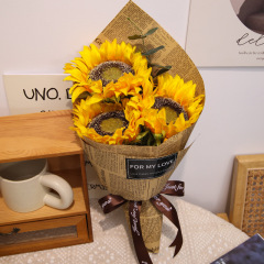 Flower wrapping paper material wholesale bouquet gift wrapping paper retro package flower kraft paper sunflower English newspaper 