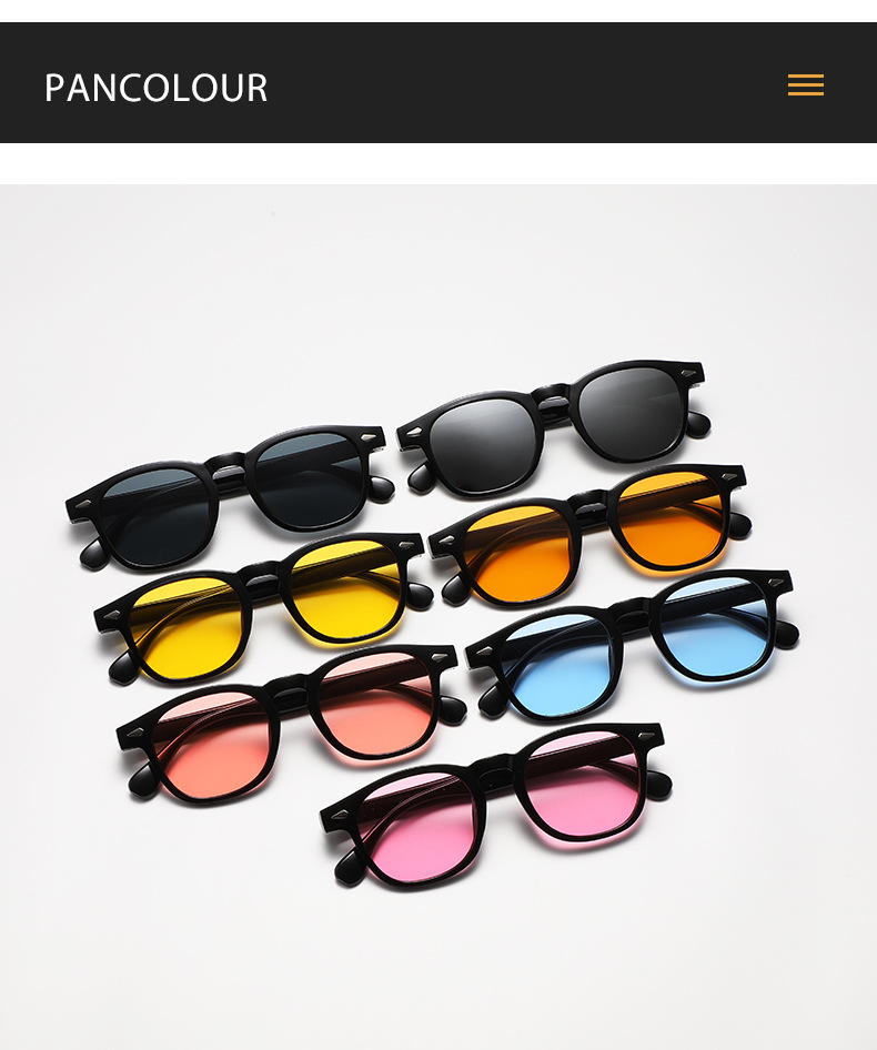 New European And American Retro Round Frame Rice Nail Sunglasses For Men Popular Sunglasses Trendy UV Resistant Sunglasses_voghion.com