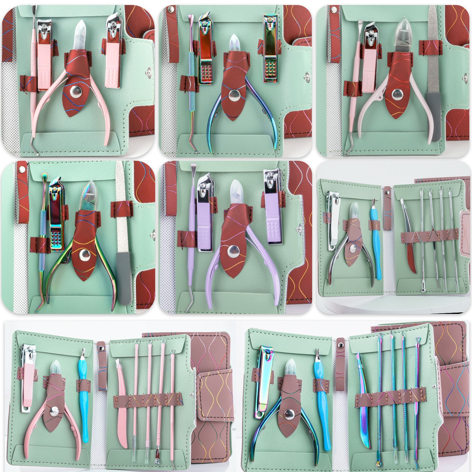 Juego de cortaúñas, tijeras para la piel muerta, herramientas para uñas, cuchillo de pedicura, uso doméstico original, pinzas para la piel muerta, para tienda de uñas