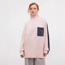 092跨境欧美风针织秋冬宽松高领女式毛衣新款欧美俄罗斯服装