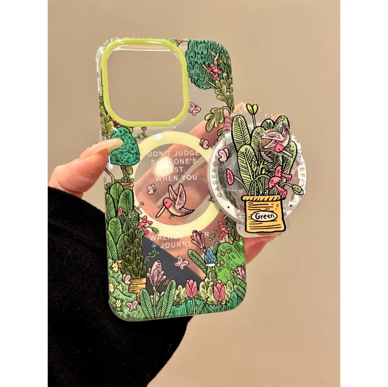 Little Red Book Explosive Vintage Oil Painting Flower Bird Suitable for iphone16promax Phone Case Apple 14 Female 13