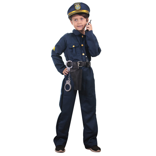 Kids Police Cosplay Kids Game Show Halloween Costume Party Costumes